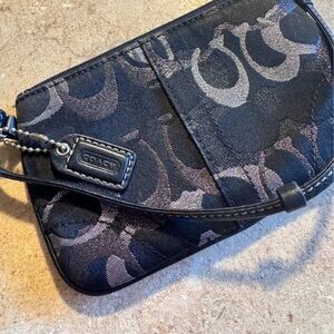 Coach Monogram Black and Gray Pouch